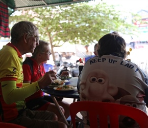 Jack, Christine and Adrian at Lunch stop