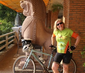 Jo at the finish Sihanoukville