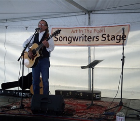 Singer at market in Portland