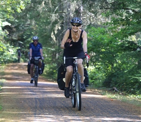 Dianne Ruffle on the Vernonia Cycleway