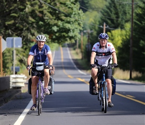 Pip and Peter approach Nehalem River