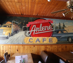 Mural in the Arlene cafe in Elkton