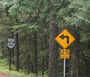 Start of McKenzie pass. It leads to 65 square miles of black lava rock that looks so much like a moonscape that in 1964, NASA conducted drills with astronauts as they prepared to travel to the moon.