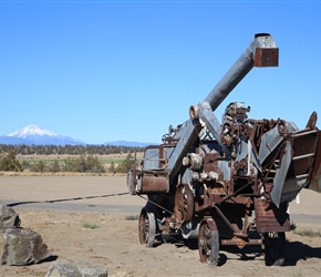 Threshing Machine and Mount Jefferson