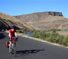 Ian along the Deschutes River Road