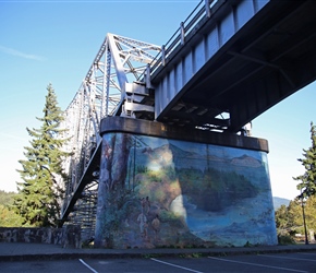 Bridge of Gods. The bridge was completed by the Wauna Toll Bridge Company and opened in 1926 at a length of 1,127 feet (344 m)