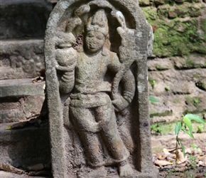 Smaller guard stone at the entrance to the monks houses