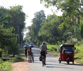 Jack Collin passes a tuk tuk