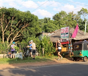 Drinks stop on the ride to Mihiitale