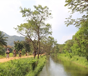 Mike Jewell on bank of canal near Dambulla