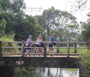 Christine, Carel and Phil on bridge