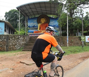 Mike passes Buddha at Naula