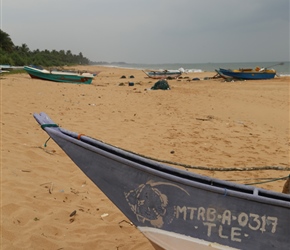 Fishing boat on beach