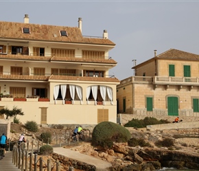 Skirting the sea front at Porto Petro