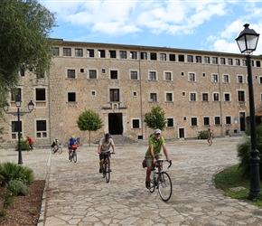 Barney leaves Lluc Monastery