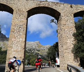 Overtaken by two racers just before the turn to Sa Colobra