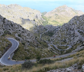 Descending Sa Colobra, we were to go down then up