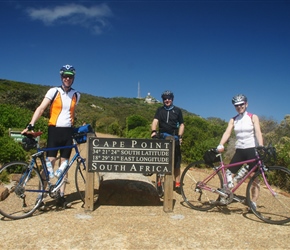 Tim Lloyd, Cherry Cormack and Steve at Cape Point