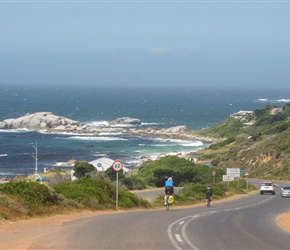 Gerald and Steve descend towards the cape having left Simonstown