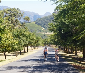 Tim and Cherry start the Franschhoek Pass