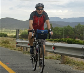 Steve Bramwell on the R60, 20km from Nuy