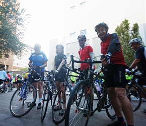 Gerald, Lynne, Rob and Steve ready for the Argos ride