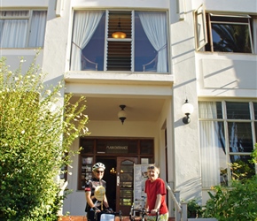 Steve and Neil outside Montagu Hotel