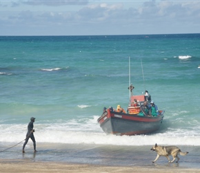 Heading for the boat