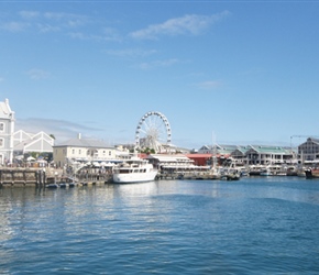 Victoria and Albert Dock in Cape Town from the boat