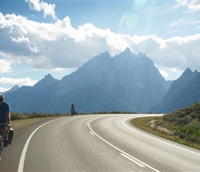 Ken heads away from the Tetons in late evening light