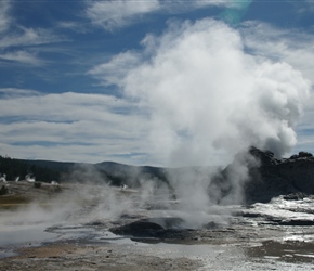 Old Faithful Geyser Basin where we went first