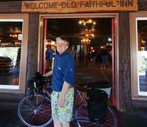 Neil outside the Old Faithful Inn