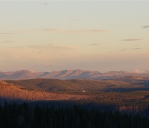 Mountains at sunset