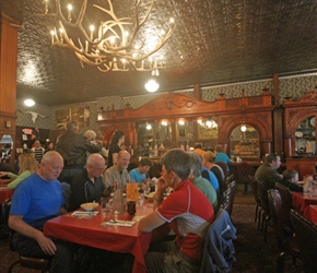 Dinner at the Irma in the original dining room