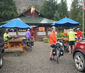 Pip arrives at the morning breakfast spot at Silvergate