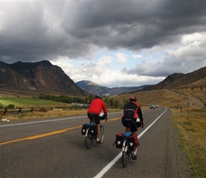 Malc and Carel head down the valley