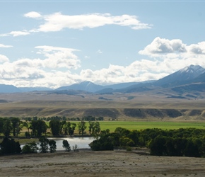 Looking across the Yellowstone River