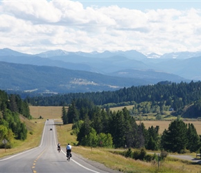 Malc descending towards our destination, Bozeman