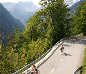 carel and Malc descend the Vrsic Pass