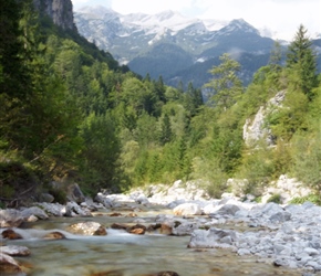 Soca river in slow motion