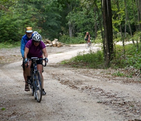 Linda on the track to Radovna