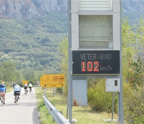 It was windy, very windy, here the wind speed was recorded at Vipava