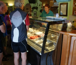 Choosing an ice cream at bar pri Marjanci