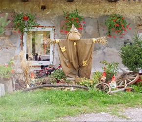 Harvest festival scarecrow at Planina