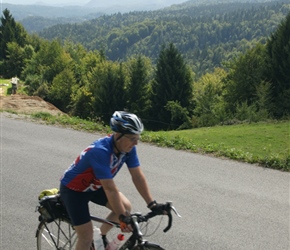 Phil on the plateau road from Logatec