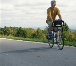 Neil on the plateau road from Logatec