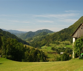 View down the valley from Dolenji 