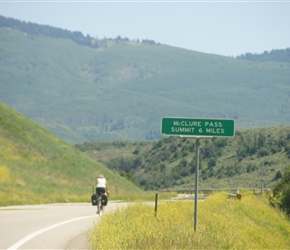 Valerie heads for the McClure Pass