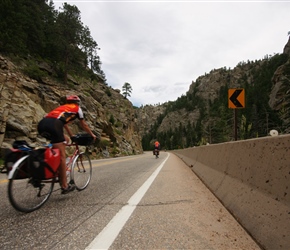 Carel descends Boulder Canyon