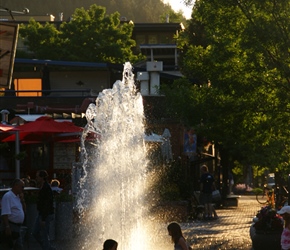 Children playing the sunset at sunset in Aspen